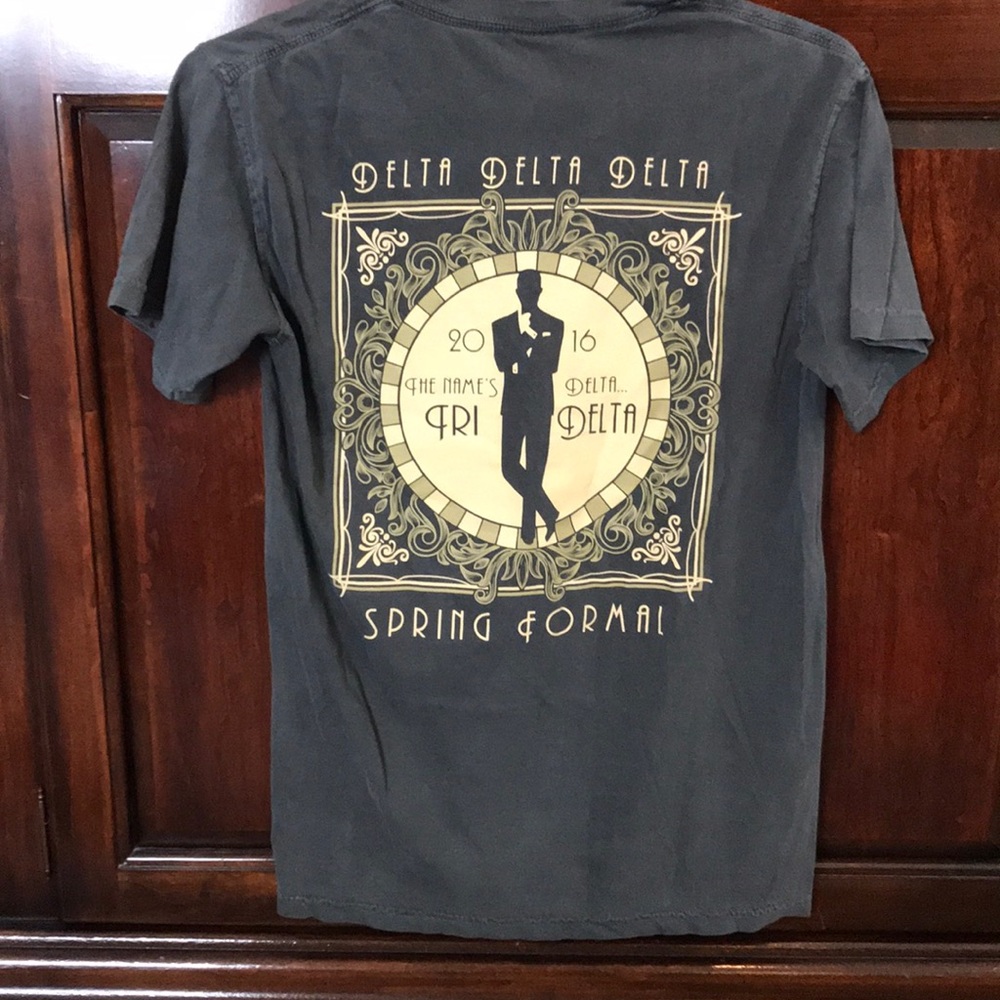 Gray Tri Delta formal t-shirt